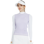 Golf knit crew neck vest (taro purple)