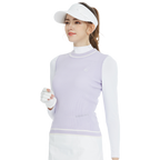Golf knit crew neck vest (taro purple)