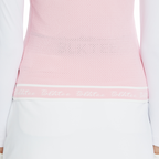 Golf knit crew neck vest (pink)