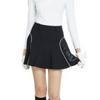 高腰修身花瓣短裙(黑)