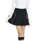 高腰修身花瓣短裙(黑)