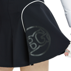 BLKTEE高腰修身花瓣短裙(黑)