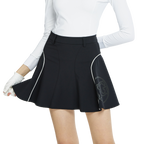 高腰修身花瓣短裙(寶藍)