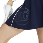 高腰修身花瓣短裙(寶藍)