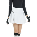Skirt mini bercorak kelopak berpinggang tinggi dan ketat (putih)