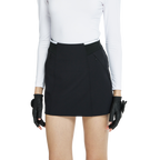 BLKTEE彈性腰圍小包臀短裙(黑)