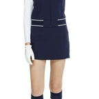 BLKTEE彈性腰圍小包臀短裙(寶藍)
