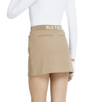 Skirt mini bodycon pinggang elastik (khaki)
