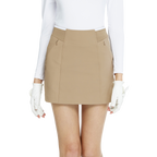 Skirt mini bodycon pinggang elastik (khaki)