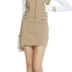 BLKTEE彈性腰圍小包臀短裙(卡其)