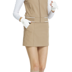 BLKTEE彈性腰圍小包臀短裙(卡其)