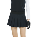 Dry and breathable pleated mini skirt (black)