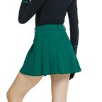 Dry and breathable pleated mini skirt (dark green)