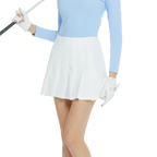 BLKTEE乾爽透氣百褶短裙(白)