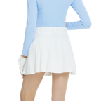 BLKTEE乾爽透氣百褶短裙(白)