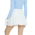 BLKTEE乾爽透氣百褶短裙(白)