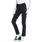 BLKTEE磨毛彈性腰直筒長褲(黑)