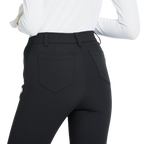 BLKTEE磨毛彈性腰直筒長褲(黑)