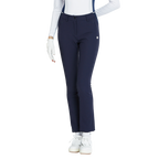 BLKTEE磨毛彈性腰直筒長褲(寶藍)