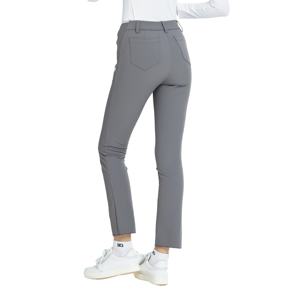 BLKTEE磨毛彈性腰直筒長褲(灰)