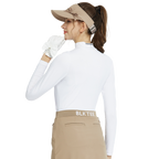 White crew neck long-sleeved undershirt