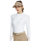 White crew neck long-sleeved undershirt