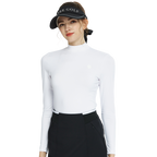 White crew neck long-sleeved undershirt