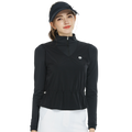 Two-piece vest long-sleeved top (black)