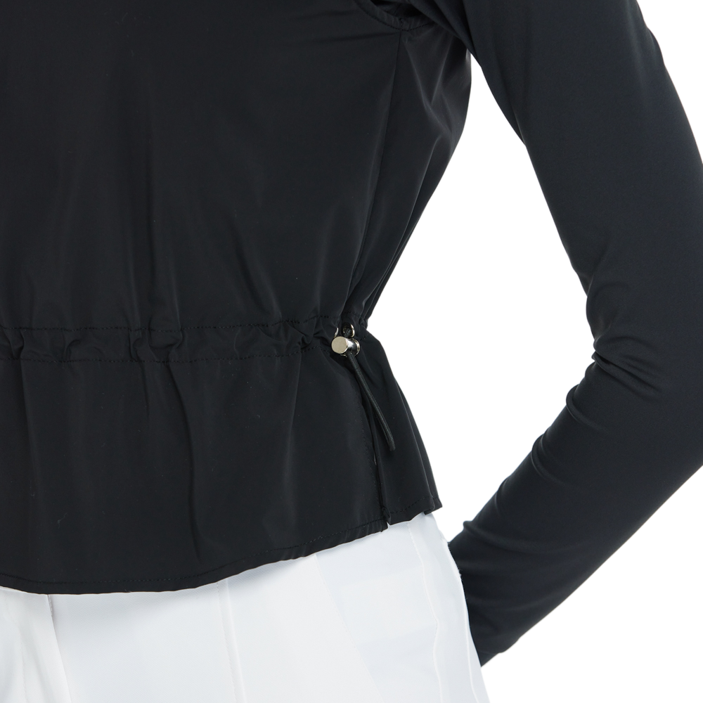 Two-piece vest long-sleeved top (black)