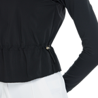Two-piece vest long-sleeved top (black)