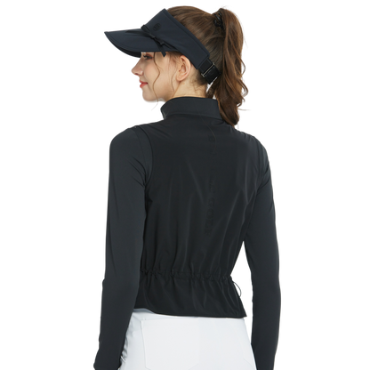 BLKTEE兩件式背心長袖衣(黑)