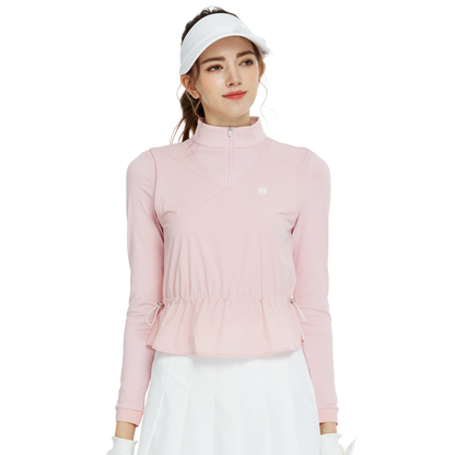 BLKTEE兩件式背心長袖衣(粉紅)