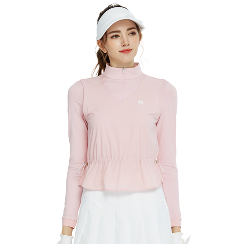 BLKTEE兩件式背心長袖衣(粉紅)