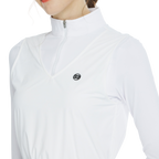 BLKTEE兩件式背心長袖衣(白)