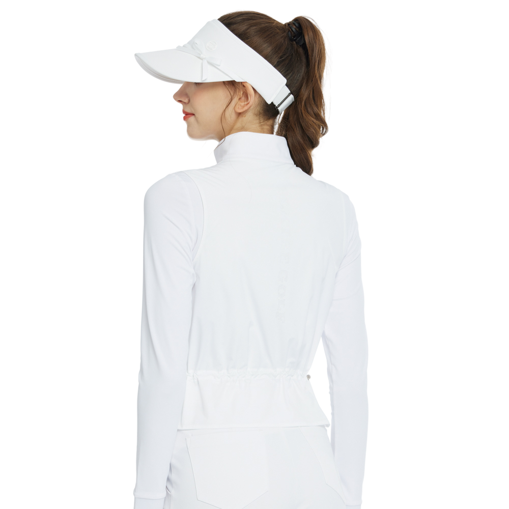 BLKTEE兩件式背心長袖衣(白)