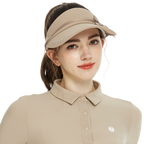 BLKTEE女緞帶中空帽(卡其)