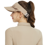 BLKTEE女緞帶中空帽(卡其)