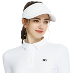 BLKTEE女緞帶中空帽(白)