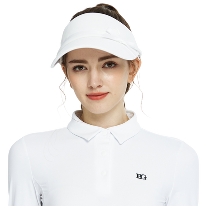 BLKTEE女緞帶中空帽(白)