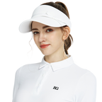 BLKTEE女緞帶中空帽(白)