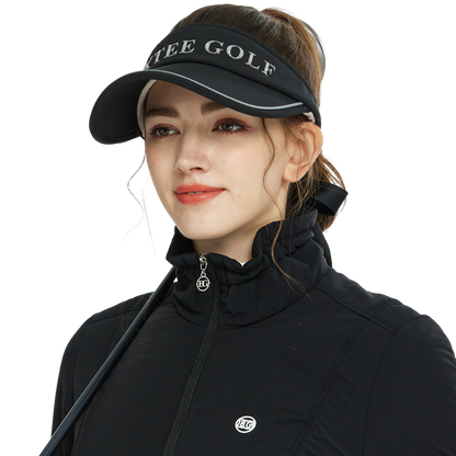 BLKTEE女可拆蝴蝶結中空帽(黑)