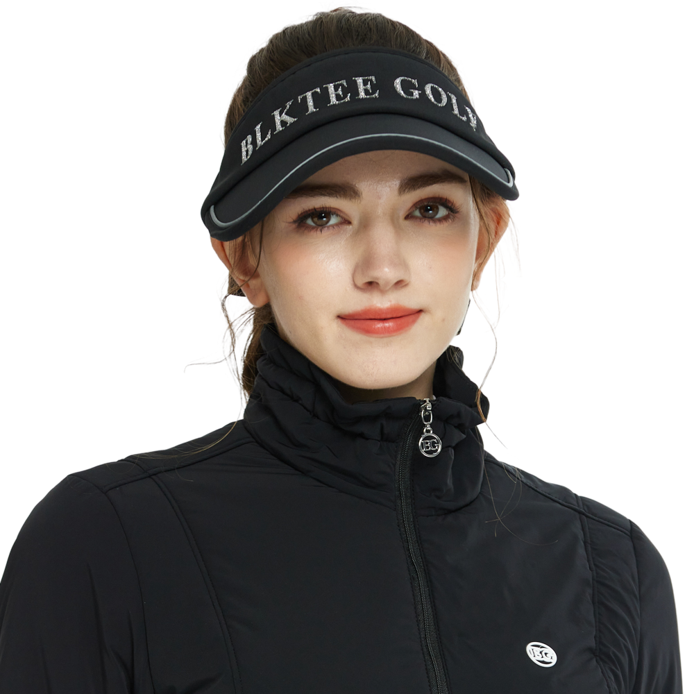 BLKTEE女可拆蝴蝶結中空帽(黑)