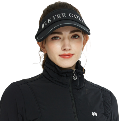 BLKTEE女可拆蝴蝶結中空帽(黑)