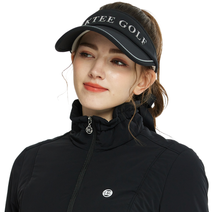 BLKTEE女可拆蝴蝶結中空帽(黑)