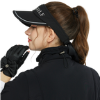 BLKTEE女可拆蝴蝶結中空帽(黑)