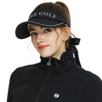 BLKTEE女可拆蝴蝶結中空帽(黑)