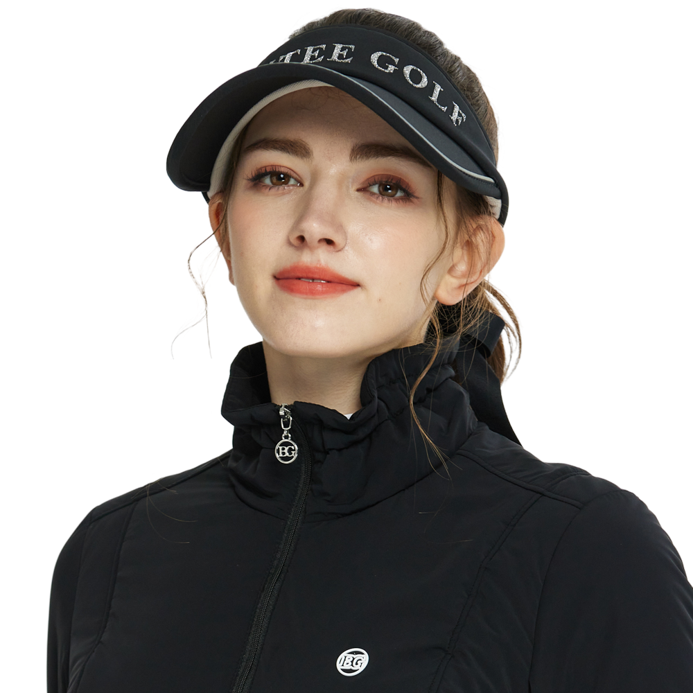 BLKTEE女可拆蝴蝶結中空帽(黑)