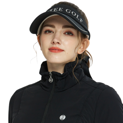 BLKTEE女可拆蝴蝶結中空帽(黑)