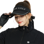 BLKTEE女可拆蝴蝶結中空帽(黑)