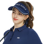 BLKTEE女可拆蝴蝶結中空帽(寶藍)